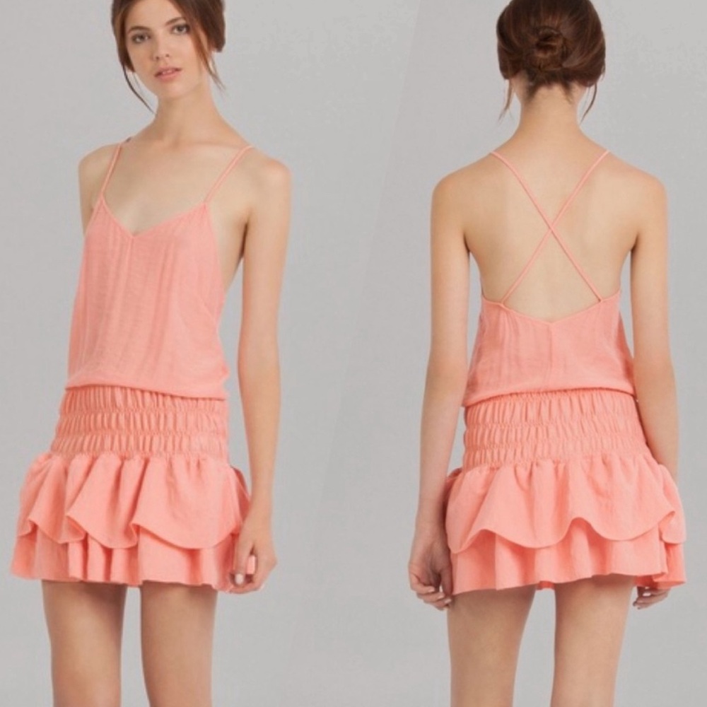 Maje Folie Smocked Mini Dress size 1